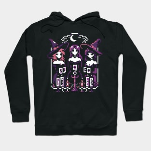 pixelated witch Hoodie